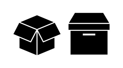 Box icon vector. Box sign. delivery package. parcel box.