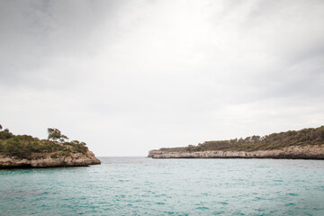 Naklejka premium a small bay on the coastline of spain