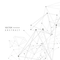 Vector dots and lines design. Concept modern futuristic background