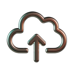 Upload From Cloud 3D Icon