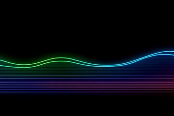 Neon Spectrum: Abstract Background with Colorful Spectrum, Bright Neon Rays, and Glowing Lines