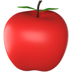 red apple isolated on white