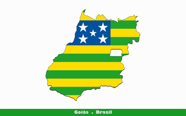 Goiás Flag - States of Brazil (EPS)