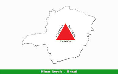 Minas Gerais Flag - States of Brazil (EPS)