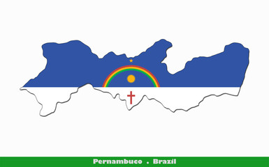 Pernambuco Flag - States of Brazil (EPS)