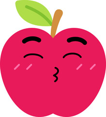 Apple Face Kiss Happy Close Eye