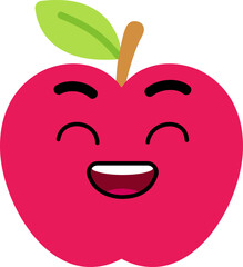 Apple Face Smile Open Mouth