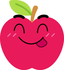 Apple Face Tongue Out Hungry