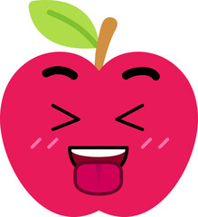Apple Face Tongue Out Close Eye