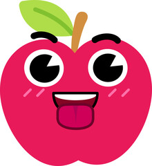 Apple Face Tongue Out Open Eye