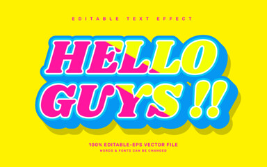 Hello guys editable text effect template
