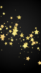 Magic stars vector overlay.  Gold stars scattered