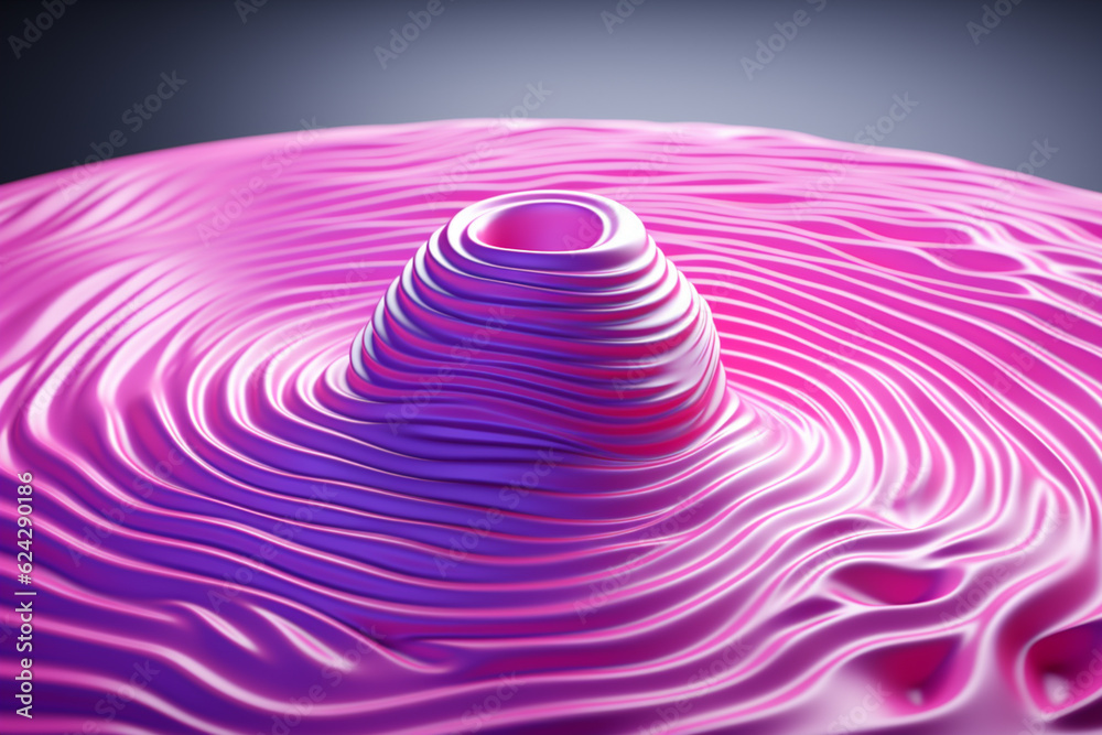 Aufkleber beautiful abstract pink fingerprint, standing on colorful, 3d rendering. background pattern for desi