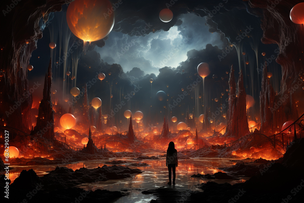 Leinwandbilder the composition highlights the vastness of the celestial canvas, creating a sense of awe and wonder.