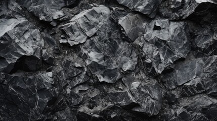 Monochromatic Stone: Black and White Rock Texture with Cracked Mountain Surface