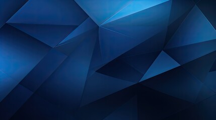 Obraz premium Dynamic Elegance: Dark Blue Geometric Background with Triangles and Fluid Lines