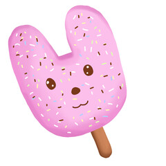 colorful ice cream images Suitable for shop decoration, dear love, sticker work, is a png work.