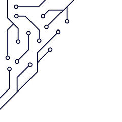circuit board illustrations into the header and footer to complement technology and gaming backgrounds.