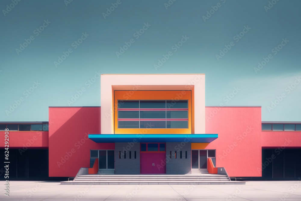 Aufkleber a series of minimalistic architectural photographs highlighting the beauty of clean lines, geometric