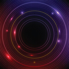 futurist tecnology background.Abstract circle color dots background