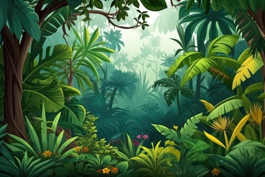 Fototapeta empty 3D cartoon background for kids and animation  generative ai creation 