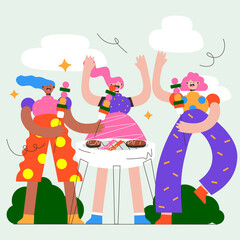 BBQ party with friends