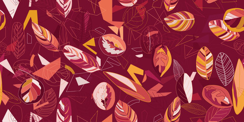Trendy contemporary floral seamless pattern.