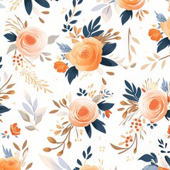 Floral pattern illustration, floral design, flower pattern image design,