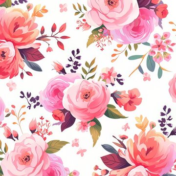 Floral pattern illustration, floral design, flower pattern image design,
