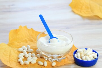 Collagen powder, magnesium and calcium pills. Collagen and other supplements with antiaging and...