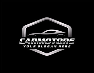 Sports car on the road. Modern and fast vehicle racing. Super design concept of luxury automobile. Vector illustration