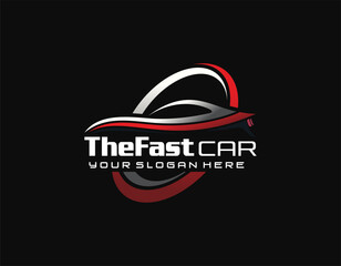 Sports car logo icon. Motor vehicle silhouette emblems. Auto garage dealership brand identity design elements. Vector illustrations.