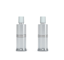 empty label packaging bottles for parfume brand presentation 3d render on white