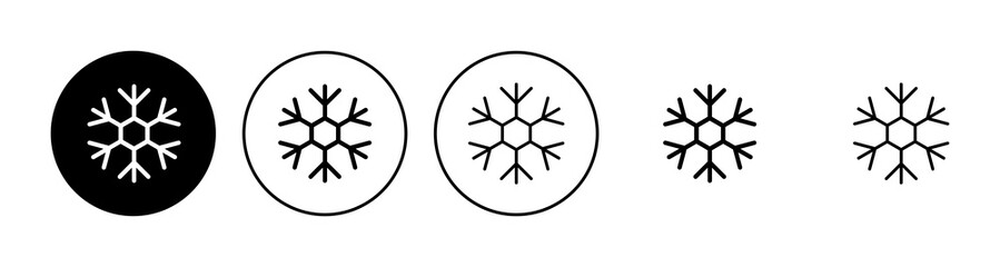 Snow icon set. snowflake icon vector