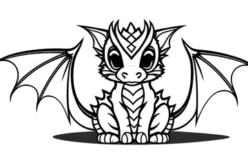 Dragon of year 2024 llustration, generative ai	