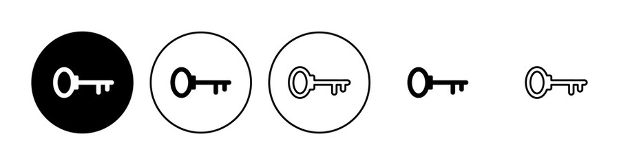 Key icon set. Key vector icon. Key symbol