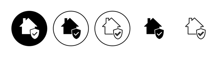 House insurance icon set. house protection icon.