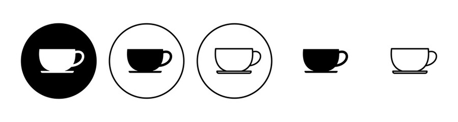 Coffee cup icon set. cup a coffee icon vector.