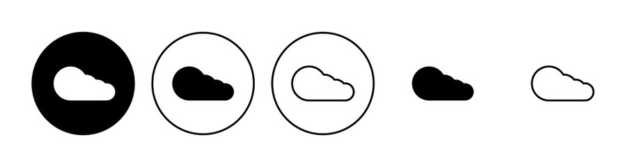 Cloud icon set. cloud vector icon