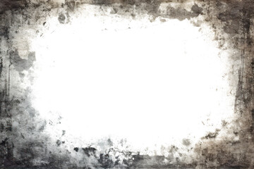 Grunge frame overlay, border with empty transparent copyspace inside