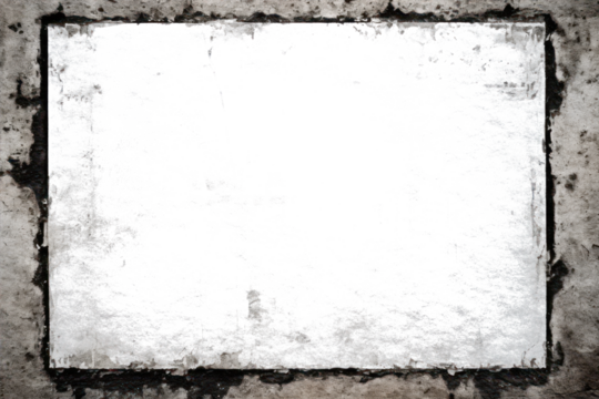 Grunge frame overlay, border with empty transparent copyspace inside