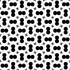 Simple repeating monochrome pattern. Abstract texture for fabric print, card, table cloth, furniture, banner, cover, invitation, decoration, wrapping.seamless repeating pattern. Black and white color.