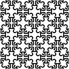 Simple repeating monochrome pattern. Abstract texture for fabric print, card, table cloth, furniture, banner, cover, invitation, decoration, wrapping.seamless repeating pattern. Black and white color.