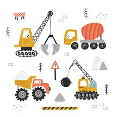 vector set of construction vechicles - 624301399