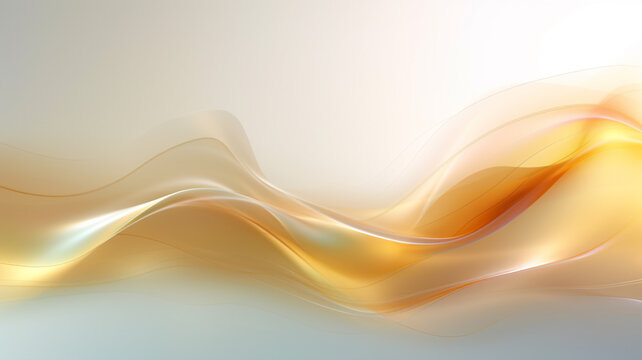 Abstract background with waves, transparent smooth wave, AI generated. © peekeedee