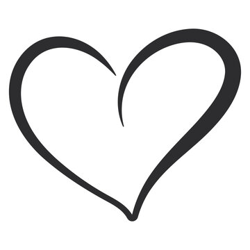Heart symbol vector isolated on a white background.