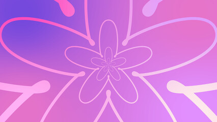Abstract illustration of the multicolored infinite neon-colored glowing flower-shaped high resolution. Easy to use.