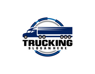 A template of Truck Logo, cargo logo, delivery cargo trucks, Logistic logo