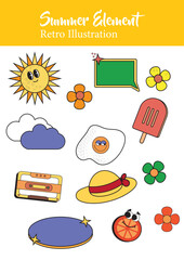 Summer retro Illustration