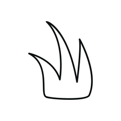 Hand drawn linear vector illustration of grass